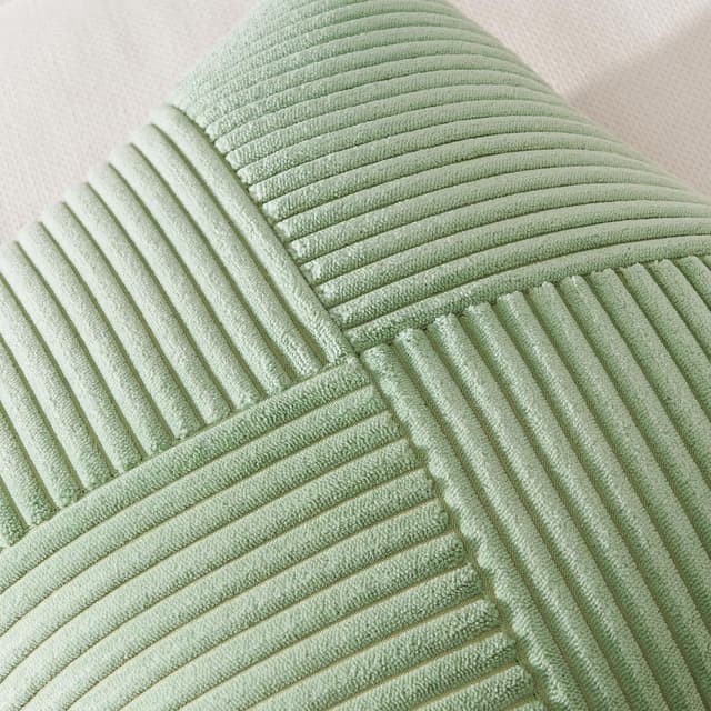 Detalle 2 de Topfinel Kissenbezug Kordsamt 45x45 Grün