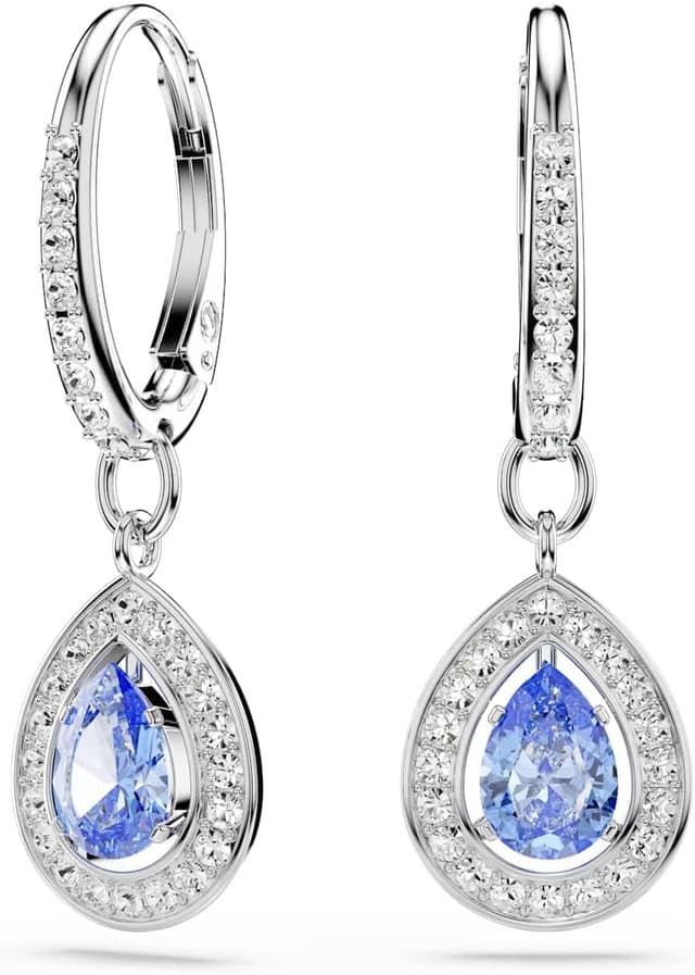 Detalle 1 de Swarovski Pendientes Angelic talla pera, blancos 💍