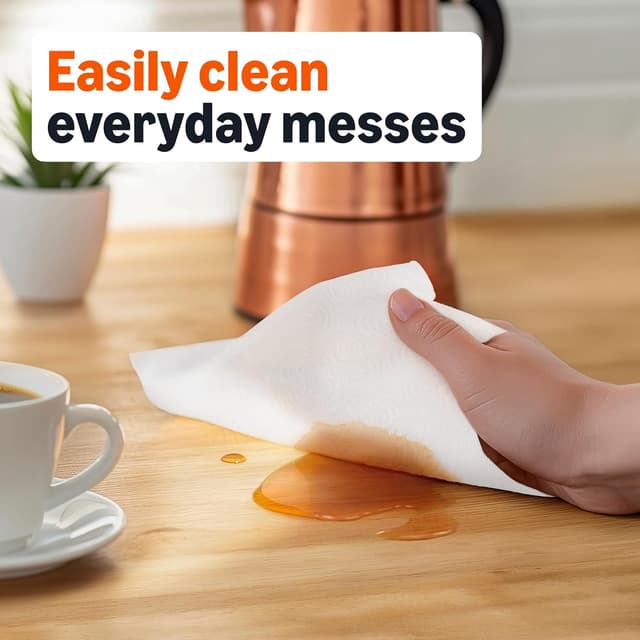 Detalle 2 de Amazon Basics Paper Towels 2-Ply, 12 Rolls