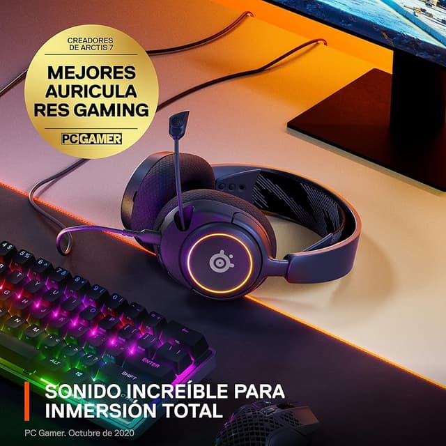 Detalle de SteelSeries Arctis Nova 3 🎧 Controladores Hi-Fi y Audio 360°