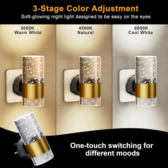 Thumbnail 1 de Night Light Plug in Wall 2 Pack 0-100LM