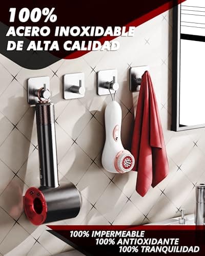 Detalle 2 de Auxmir Ganchos adhesivos para pared 6 piezas