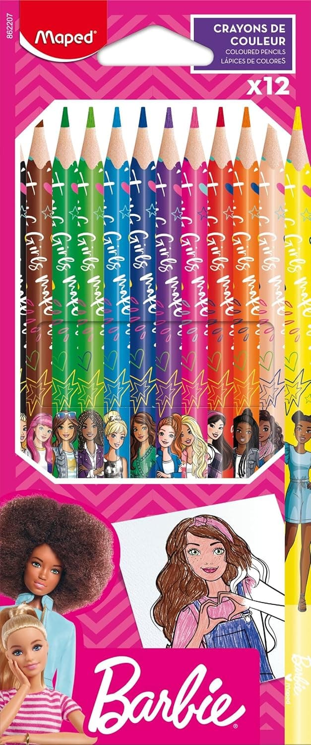Imagen de Barbie Maped 12 matite colorate en OfertitasTOP