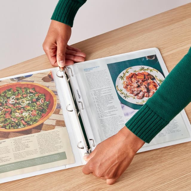 Detalle de Amazon Basics 3-Ring Binder, 1-Inch, 4-Pack