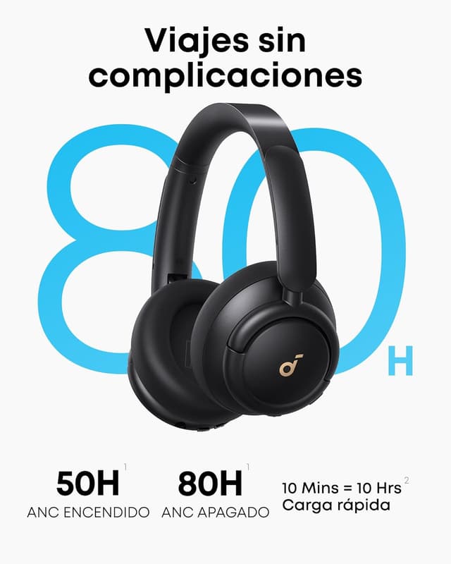 Detalle 2 de Soundcore Q30 Anker, cascos con cancelación de ruido híbrida