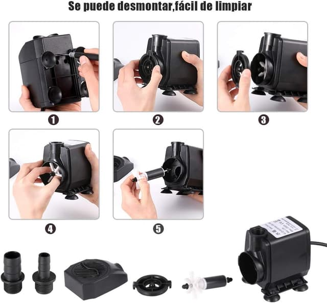 Thumbnail 5 de Homvik Bomba de Agua Sumergible 2500L/H 45W