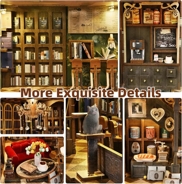 Thumbnail 3 de Saisons Café MiniCity Book Nook Kit with LED Light