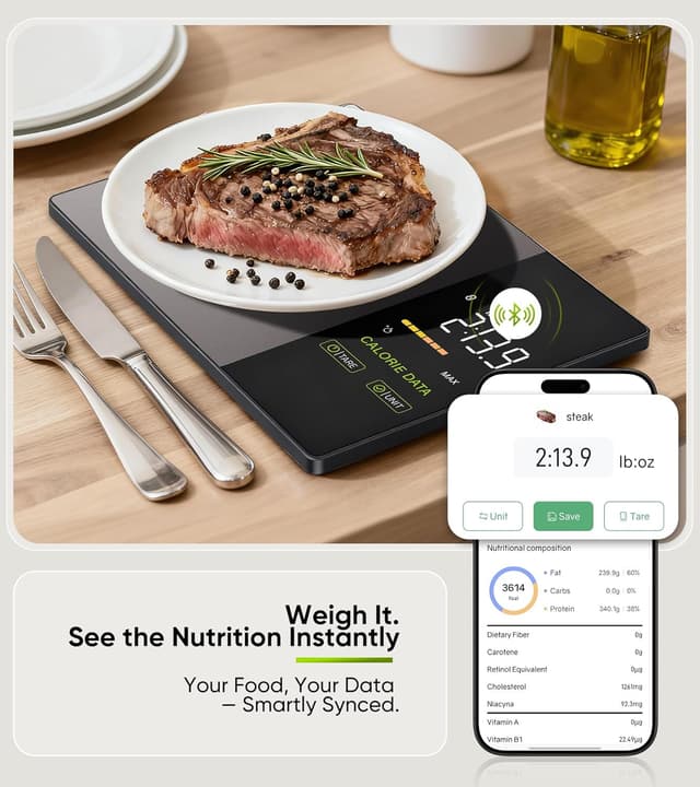 Thumbnail 2 de Smart Food Scale 5000g with Nutritional Calculator