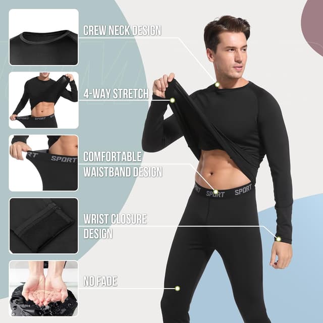 Thumbnail 4 de Homord Intimo termico uomo completo manica lunga per sport 🩲