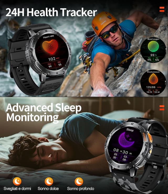 Detalle de LIGE 1.43" Military Smart Watch