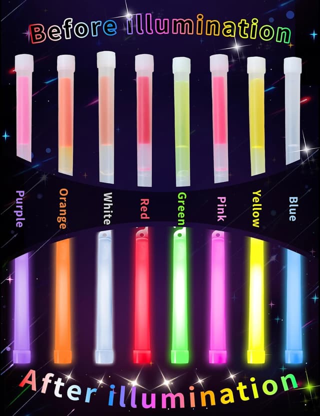 Thumbnail 6 de FUSHI&MON Glow Sticks 30 Pack 6 inch