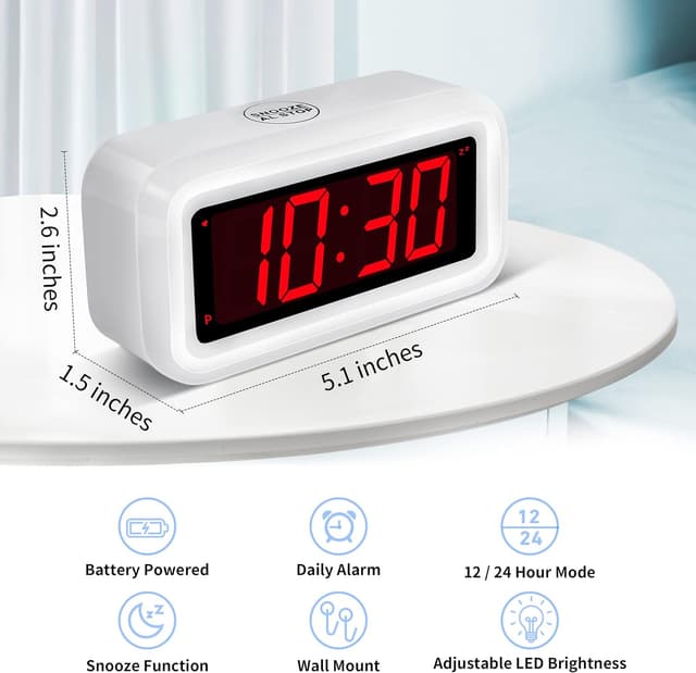 Detalle 2 de Digital Alarm Clock 1.2" LED Display