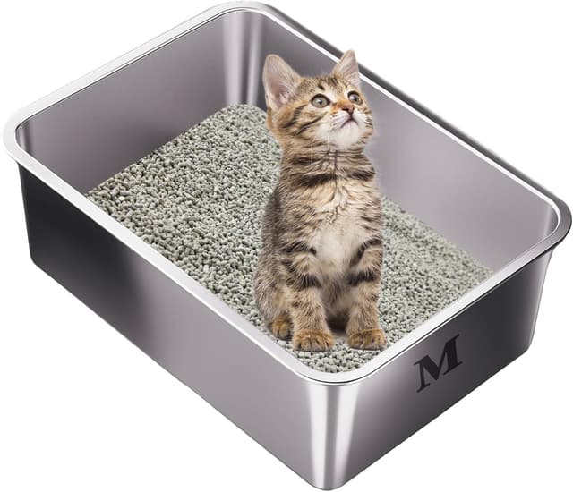 Thumbnail 6 de Suhaco Stainless Steel Cat Litter Tray 45 x 35 x 10 cm 🐱