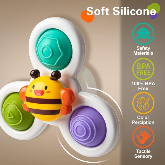 Detalle 2 de 3PCS Suction Cup Spinner Toys for Kids
