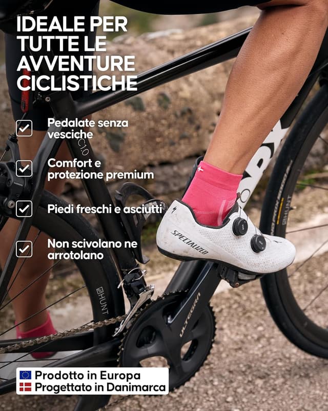 Thumbnail 3 de DANISH ENDURANCE Calze ciclismo corto 3 paia