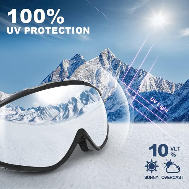 Detalle 2 de Findway Ski Goggles OTG with 100% UV