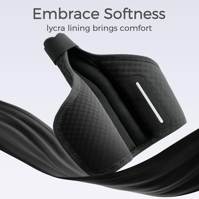 Detalle de FREETOO Breathable Wrist and Thumb Support (Thumb Spica Splint) for Arthritis, De Quervain’s & Trigger Thumb – Pink, Left Hand