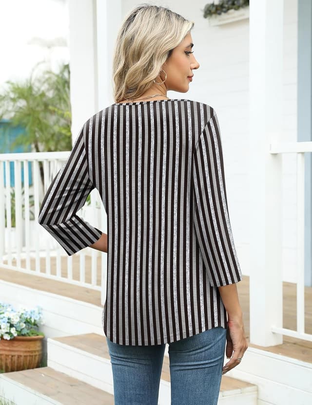 Detalle de Kistore 3/4 Sleeve tunic tops, 60% polyester