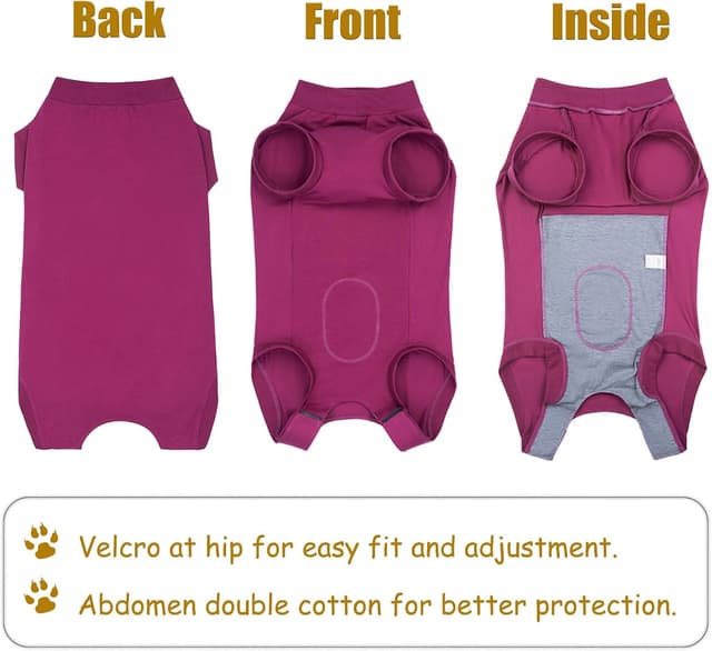 Detalle de Axcimond Dog Surgery Recovery Suit – post-op medical pet shirt recovery for male & female dogs