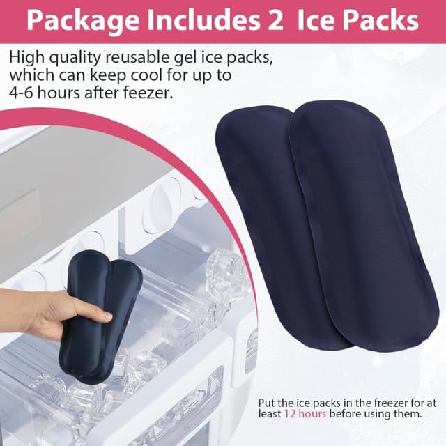 Detalle de ACWOO sac isotherme pour diabétiques avec 2 blocs de glace réutilisables