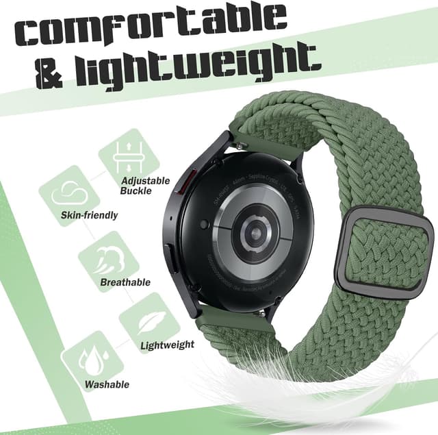 Thumbnail 6 de Yunshare Braided Solo Loop Elastic Strap (Quick Release) 18–24mm, 3 Pack