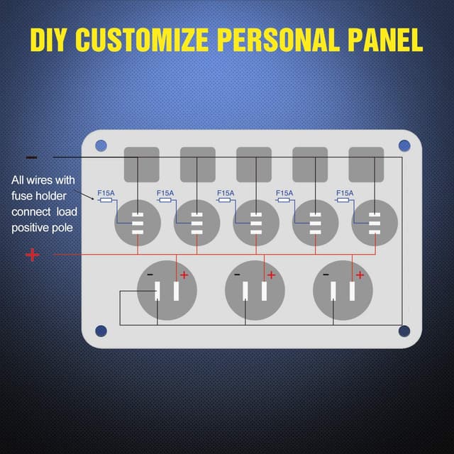 Thumbnail 6 de Nilight 90101E 5-Gang Switch Panel with Voltmeter 🔌