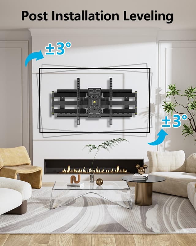 Detalle de FORGING MOUNT Heavy Duty TV Wall Bracket with 765mm Long Reach for 50–95 inch TVs (VESA up to 800x400mm, max 75kg)