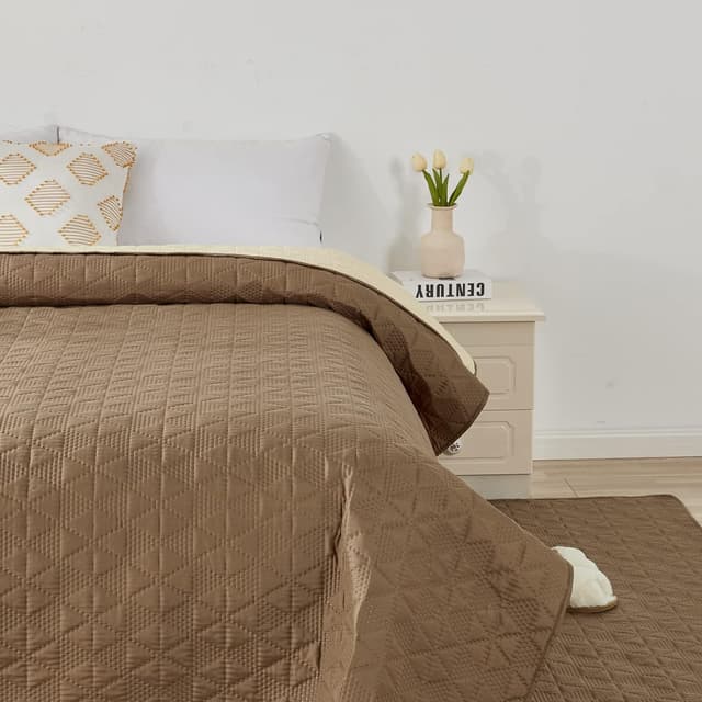 Thumbnail 6 de Housse de canapé imperméable Taiyang 100% imperméable, antidérapante (marron métallisé) 208-208 cm