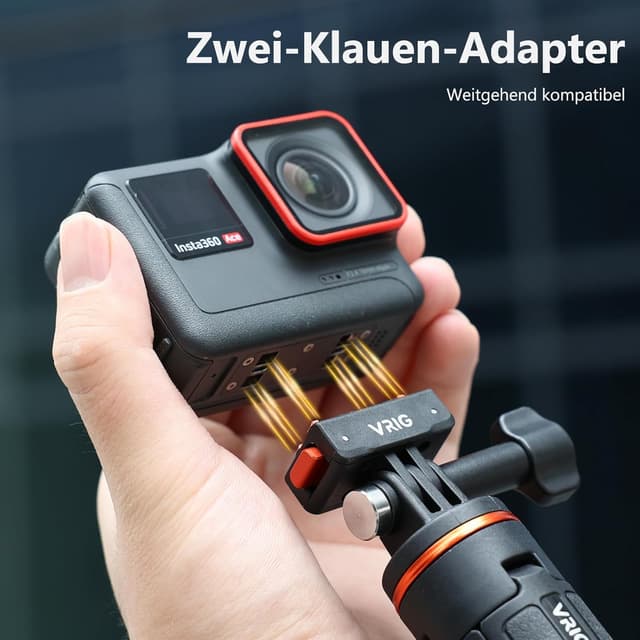 Detalle 2 de VRIG Magnetische Halterung für Insta360 Ace/Ace Pro/Ace Pro 2/X5/X4 Air – Schnellverschluss für Stativ & Zubehör