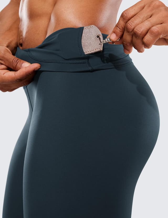 Detalle de CRZ YOGA Leggings Donna con vita alta e tasca posteriore