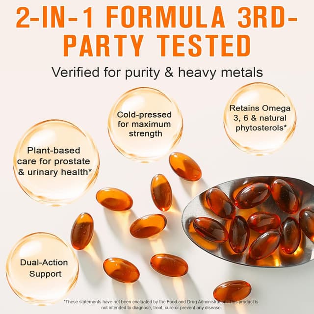 Thumbnail 4 de 300PCS Pumpkin Seed Oil Capsules 2‑in‑1 supplement 💊