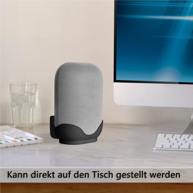Detalle de honecumi Wall Mount for Google Nest Audio (Black) — wall and table speaker holder