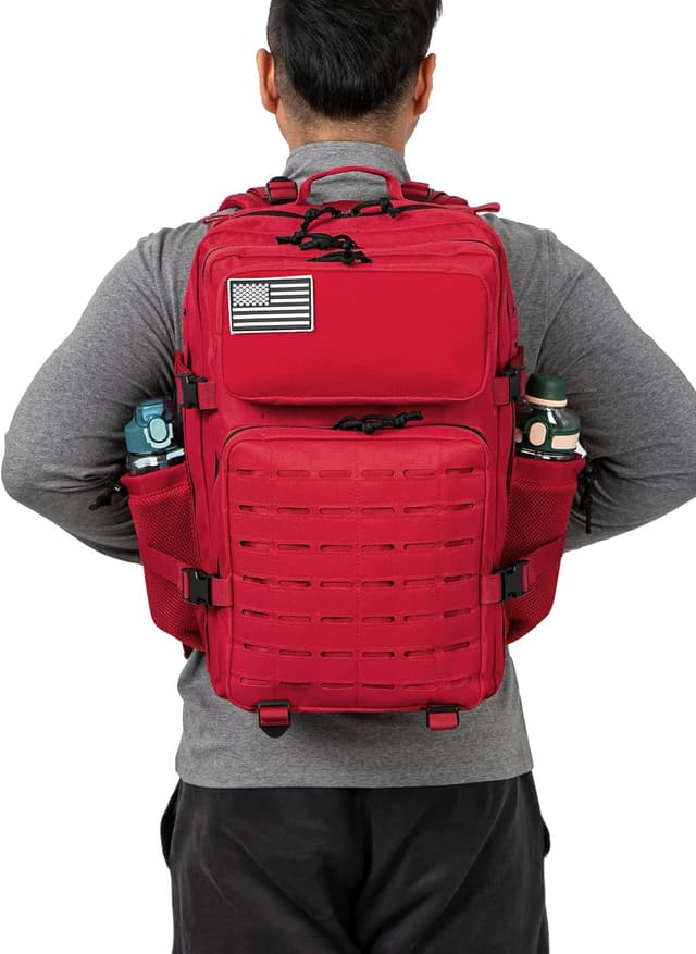 Detalle de QT&QY sac à dos tactique 25L/45L Molle 17" avec porte-bouteille