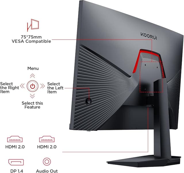 Detalle 2 de KOORUI G2711P Monitor gaming 27" 200Hz
