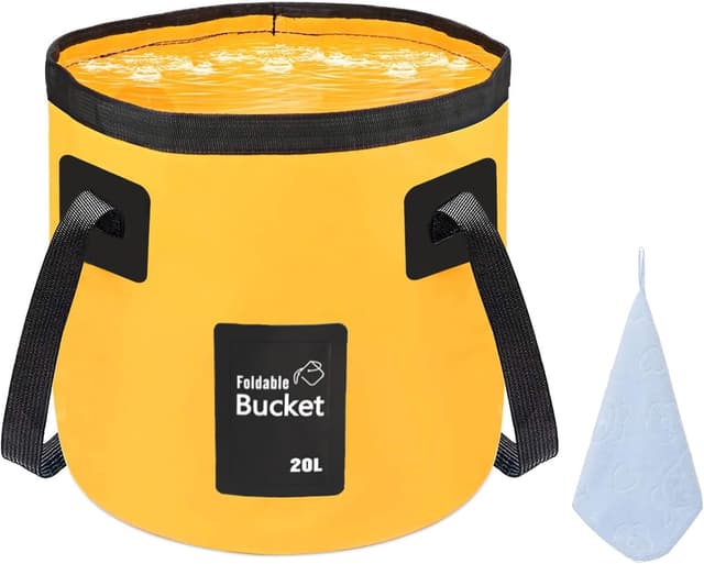 Detalle de FALEIZHI 20L Folding Water Bucket, Yellow