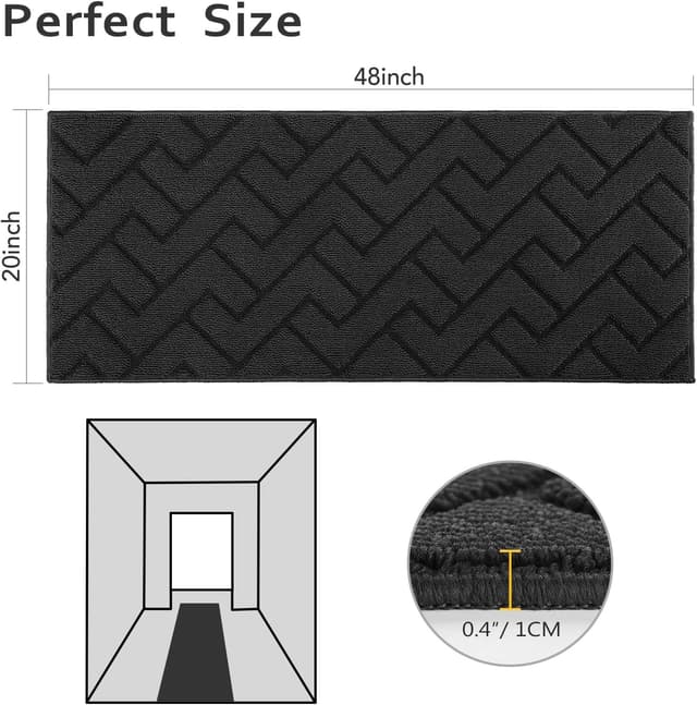Detalle 2 de Biscpro Teppich Läufer 50x120 cm Schmutzfang