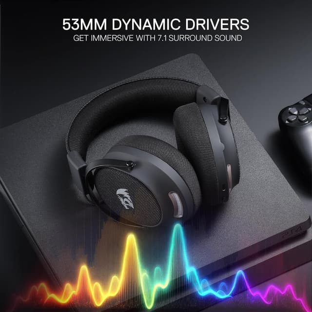 Thumbnail 3 de Redragon H858 3-Mode Wireless Gaming Headset with 7.1 Surround Sound and Detachable Mic