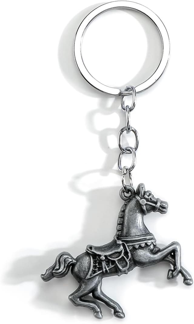 Detalle de Tranbath Schlüsselanhänger Pferd für Mädchen – Geschenkidee für Pferdeliebhaberinnen und Reiter-Zubehör