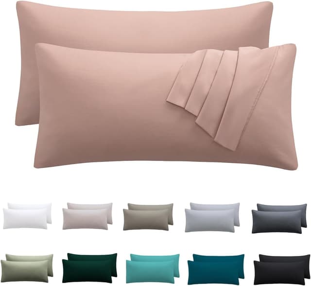 Thumbnail 6 de Nesture Kissenbezug 40 x 80 cm (2er-Set) in Blau – 100% Mikrofaser mit Reißverschluss