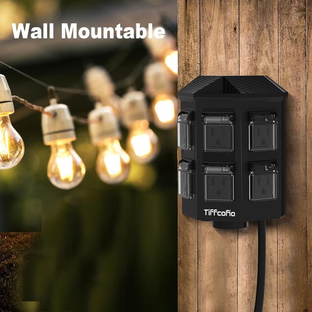 Thumbnail 6 de TiFFCOFiO Outdoor Power Strip 25 ft 6-Outlets