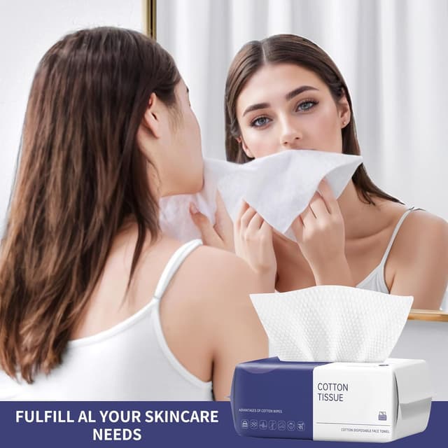 Thumbnail 6 de BODFPPC Einmal-Gesichtshandtücher (100 Stück) aus 100% Baumwolle – sanft für empfindliche Haut & Babyhaut
