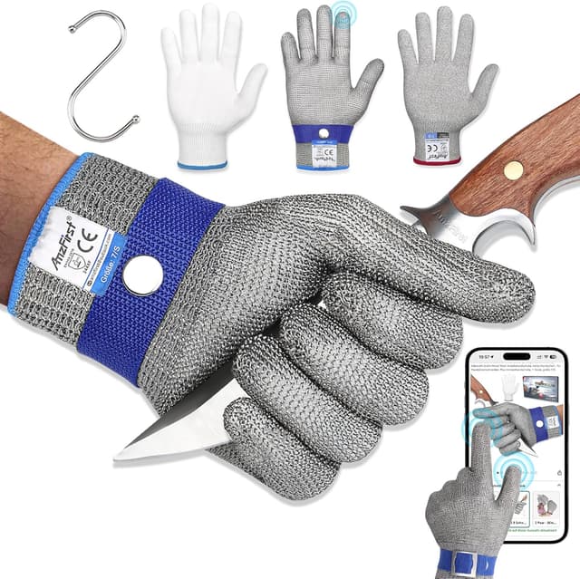 Detalle de AmzFirst Schnittschutzhandschuhe Level 5 Größe 6