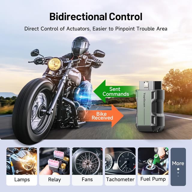 Thumbnail 2 de TOPDON TopScan Moto Outil diagnostic OBD2 Bluetooth