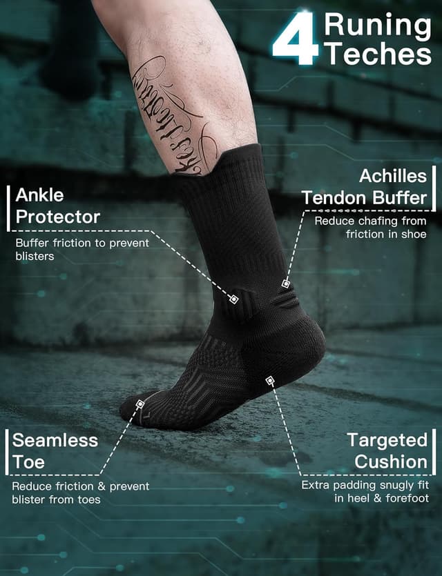 Detalle de Juclise Bambù Coolmax Compressione sportiva uomo 15-20 mmHg anti-vesciche