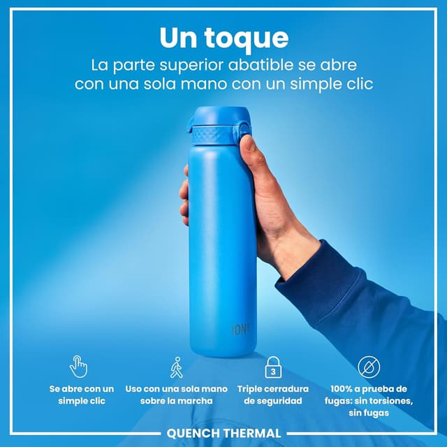 Detalle 2 de Ion8 Botella Térmica 1L Acero Inoxidable 🚶