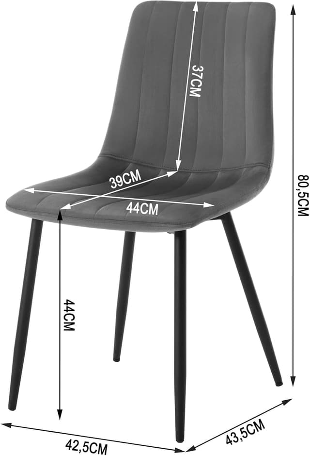 Detalle de Klihome Esszimmerstühle 4er Set, 150 kg