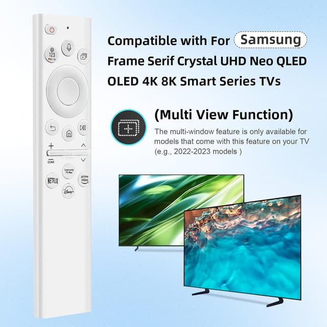 Detalle de BN59-01391A Solar TV Remote with Voice Search for Samsung Smart TVs (2020–2023 Neo LED)