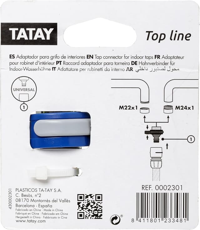 Thumbnail 2 de Tatay Adaptador Universal Top Line 24mm Azul 🔌