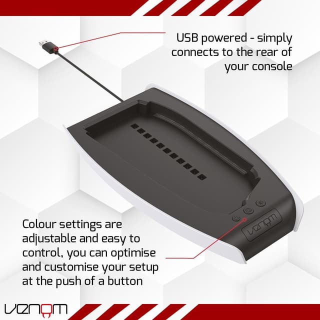 Detalle de PS5 Slim LED console stand with light