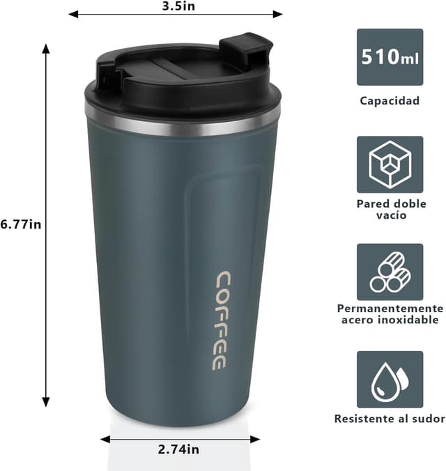 Thumbnail 4 de Goodatech Taza Térmica de Acero Inoxidable 18oz